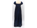 Carmen Marco Valvo Elegant Black And Blue Beaded Evening Dress, Size 6
