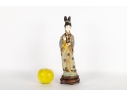 Vintage Chinese Cloisonne Enamel And Ormolu Guanyin Sculpture