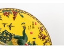 Decorative Chinese Decorative Porcelain Plate With Peacock Motif