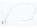 Tiffany & Co. Sterling Elsa Peretti Large Open Heart Pendant, With Chain