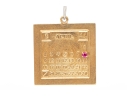 14k Yellow Gold Chunky Vintage April 8th, 1944 Calendar Charm