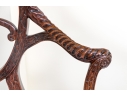 Exceptionally Carved Hepplewhite Style Open Armchair