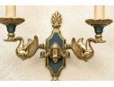 Pair Of French Empire Style Brass Wall Sconces