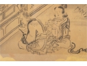 Pair Of Gilt Vintage Chinese Ink Illustrations 