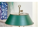 Classic Brass Three Light Bouillotte Lamp With Adjustable Shade