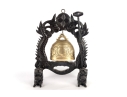Brass Temple Bell With Dragon Motif Stand