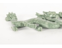 Chinese Carved Green Serpentine Hardstone Dragon