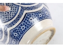 Large Moroccan Style Blue And White Pottery Vase