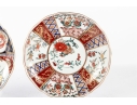 Pair Of Japanese Imari Hand-Painted Porcelain Plates
