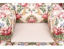 Lavish Pair Of Custom Upholstered Chairs With Bullion Fringe