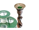 Collection Of Table Top Wares, Including French Planter With Oak Barley Twist Candlestick