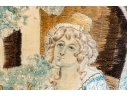 Antique Embroidery Of A Shepherdess