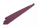 Gucci Burgundy And Grey Toned Patterned Silk Tie