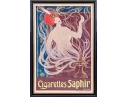 1910 Cigarettes Saphir Advertisement Poster