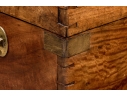 Antique Mahogany And Brass Trunk