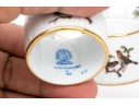 Set Of Twelve Herend Hand-Painted Porcelain Napkin RIngs, Rothschild Bird (RO) Pattern