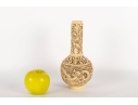 Chinese Carved Celluloid Vase With Dragon And Flower Motifs