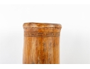 Carved Asian Bamboo Brush Vase