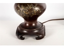 Chinese Brass Vase Converted Table Lamp