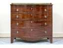 Antique Mahogany Bowfront Chest Of Drawers