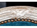 Pair Of Louis XVI Style Custom Upholstered Medallion Back Side Chairs