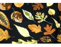 Hermès Striking Fall Leaves Motif Brown And Black Toned Silk Scarf
