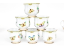 Rare Herend Hungary Hand-Painted Coffee Set,  Queen Victoria (VBO) Pattern