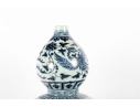 Chinese Vintage Blue And White Double Gourd Ceramic Vase