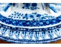 Decorative Blue And White Porcelain Compote Centerpiece