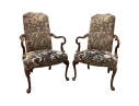 Pair Of Ex Historical Society Georgian Style Armchairs 