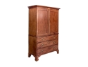 Antique Federal Mahogany Inlaid Linen Press