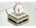 Pair Of Chic Glass Stacked Bubble Table Lamps