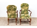 Pair Of Custom Upholstered Mahogany Swan Neck Armchairs