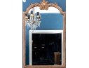 Antique Carved Wood And Gesso Gilt Mirror