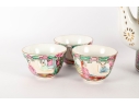 20th Century Chinese Famille Rose Porcelain Teapot And Cups