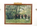 Rossiter Snyder Oil On Canvas Painting, Gathering In A Forest