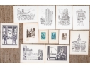 Vintage 1973-74 DDR Portfolio Of Prints Along With A Collection Of Other Prints