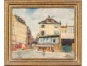 Signed Oil On Canvas, Urban Landscape With Figure, 1932 