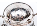 Silver Plate, Crystal And Cobalt Glass Serving Wares