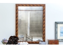Fantastic Carved Rope Twist Form Framed Mirror