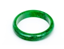 Green Jadeite Jade Small Diameter Slip On Bangle Bracelet, See Conditions