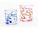 Collection Of Fourteen Peàn Doubulyu Wackie Dot Glass Tumblers