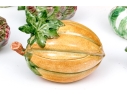 Fourteen Italian Hand-painted Naturalistic Vegetable Form Lidded Bowls Including Vietri