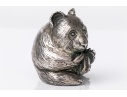 Buccellati Sterling Silver Miniature Sweet Panda Eating Bamboo