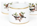 Set Of Twelve Herend Hand-Painted Porcelain Napkin RIngs, Rothschild Bird (RO) Pattern