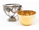 Fine Silverplate Vemeil Footed Bowl