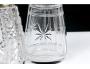 Collection Of Five Crystal And Silverplate Shakers
