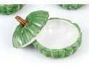 Set Of Eight Gourd Form Lidded Bowls