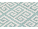 Hand Woven Wool Geometric Greek Key Carpet, 7'-11