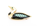 Tiffany & Co. 18k Yellow Gold Angela Cummings Lovely Inlaid Duck Brooch, With Box